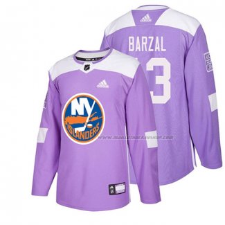 Maillot Hockey New York Islanders Mathew Barzal 2018 Fights Cancer Volet