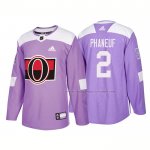 Maillot Hockey Ottawa Senators Dion Phaneuf Authentique 2018 Fights Cancer Volet