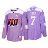 Maillot Hockey Ottawa Senators Kyle Turris Authentique 2018 Fights Cancer Volet