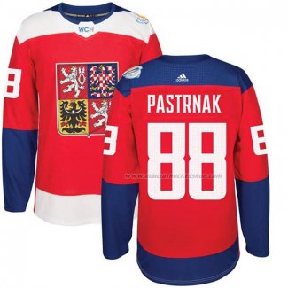 Maillot Hockey Republica Checa David Pastrnak Premier 2016 World Cup Rouge