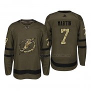 Maillot Hockey San Jose Sharks Paul Martin 2018 Salute To Service Vert Militar