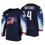 Maillot Hockey USA Will Butcher 2018 Iihf World Championship Joueur Noir