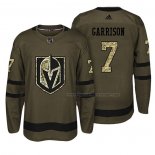 Maillot Hockey Vegas Golden Knights Jason Garrison Salute To Service Vert Militar