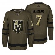 Maillot Hockey Vegas Golden Knights Jason Garrison Salute To Service Vert Militar