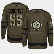 Maillot Hockey Winnipeg Jets Mark Scheifele 2018 Salute To Service Vert Militar
