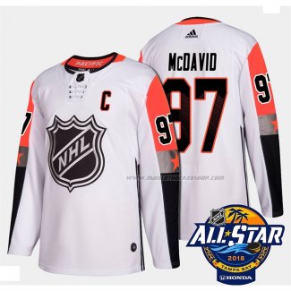 Maillot Hockey 2018 All Star Edmonton Oilers Connor Mcdavid Authentique Blanc