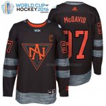Maillot Hockey America del Norte Connor Mcdavid Premier 2016 World Cup Noir
