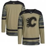 Maillot Hockey Calgary Flames Logo Military Appreciation Team Authentique Practice Camouflage
