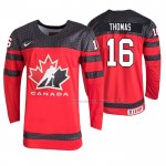Maillot Hockey Canada Akil Thomas 2020 Iihf World Junior Championship Rouge