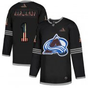 Maillot Hockey Colorado Avalanche Semyon Varlamov 2020 USA Flag Noir