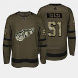 Maillot Hockey Detroit Red Wings Frans Nielsen 2018 Salute To Service Vert Militar