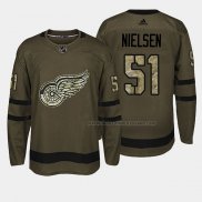 Maillot Hockey Detroit Red Wings Frans Nielsen 2018 Salute To Service Vert Militar