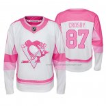 Maillot Hockey Enfant Pittsburgh Penguins Fishion Girl Joueur Blanc