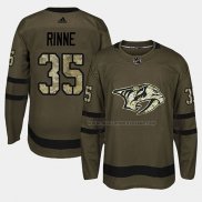 Maillot Hockey Nashville Predators Pekka Rinne 2018 Salute To Service Vert Militar