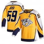 Maillot Hockey Nashville Predators Roman Josi Reverse Retro Authentique 2020-21 Jaune