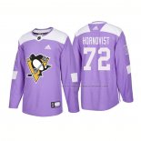 Maillot Hockey Pittsburgh Penguins Patric Hornqvist Authentique 2018 Fights Cancer Volet