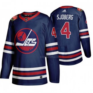Maillot Hockey Winnipeg Jets Lars Erik Sjoberg Heritage Classic 2019-20 Bleu