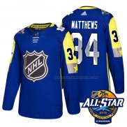 Maillot Hockey 2018 All Star Toronto Maple Leafs Auston Matthews Authentique Bleu