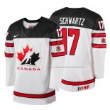 Maillot Hockey Canada Jaden Schwartz 2018 Iihf World Championship Joueur Blanc