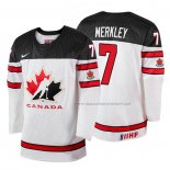 Maillot Hockey Canada Ryan Merkley 2018 Iihf World Championship Joueur Blanc
