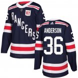 Maillot Hockey Enfant New York Rangers Glenn Anderson Authentique 2018 Winter Classic Bleu