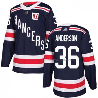 Maillot Hockey Enfant New York Rangers Glenn Anderson Authentique 2018 Winter Classic Bleu