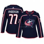 Maillot Hockey Femme Columbus Blue Jackets Josh Anderson Authentique Joueur Bleu