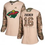 Maillot Hockey Femme Minnesota Wild Jason Zucker Authentique 2017 Veterans Day Camouflage