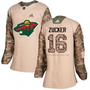 Maillot Hockey Femme Minnesota Wild Jason Zucker Authentique 2017 Veterans Day Camouflage