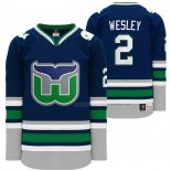 Maillot Hockey Hartford Whalers Glen Wesley Heritage Night Throwback Bleu