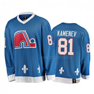 Maillot Hockey Quebec Nordiques Vladislav Kamenev Heritage Vintage Bleu