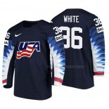 Maillot Hockey USA Colin White 2018 Iihf World Championship Joueur Noir