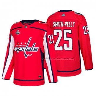 Maillot Hockey Washington Capitals Devante Smith Pelly Bound Patch Stanley Cup Final Rouge