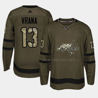Maillot Hockey Washington Capitals Jakub Vrana 2018 Salute To Service Vert Militar