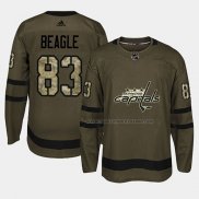 Maillot Hockey Washington Capitals Jay Beagle 2018 Salute To Service Vert Militar