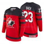 Maillot Hockey Canada Kirby Dach 2018 Iihf World Championship Joueur Rouge