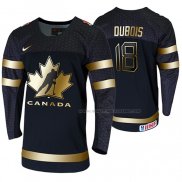 Maillot Hockey Canada Pierre Luc Dubois 2020 Iihf World Junior Championship Golden Edition Limited Noir