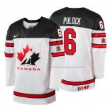 Maillot Hockey Canada Ryan Pulock 2018 Iihf World Championship Joueur Blanc