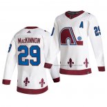 Maillot Hockey Colorado Avalanche Nathan Mackinnon Reverse Retro Authentique 2021 Blanc