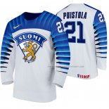 Maillot Hockey Finlandia Patrik Puistola Domicile 2020 Iihf World Junior Championship Blanc