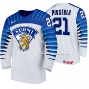 Maillot Hockey Finlandia Patrik Puistola Domicile 2020 Iihf World Junior Championship Blanc