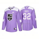 Maillot Hockey Los Angeles Kings Jonathan Quick Authentique 2018 Fights Cancer Volet