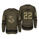 Maillot Hockey Los Angeles Kings Trevor Lewis 2018 Salute To Service Vert Militar