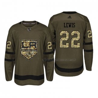 Maillot Hockey Los Angeles Kings Trevor Lewis 2018 Salute To Service Vert Militar