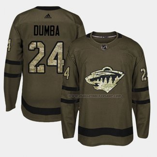 Maillot Hockey Minnesota Wild Matt Dumba 2018 Salute To Service Vert Militar