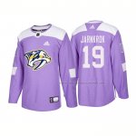 Maillot Hockey Nashville Predators Calle Jarnkrok Authentique 2018 Fights Cancer Volet