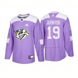 Maillot Hockey Nashville Predators Calle Jarnkrok Authentique 2018 Fights Cancer Volet
