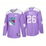Maillot Hockey New York Rangers Jimmy Vesey Authentique 2018 Fights Cancer Volet