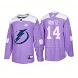 Maillot Hockey Tampa Bay Lightning Chris Kunitz Authentique 2018 Fights Cancer Volet