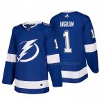 Maillot Hockey Tampa Bay Lightning Connor Ingram Domicile Authentique Joueur Bleu